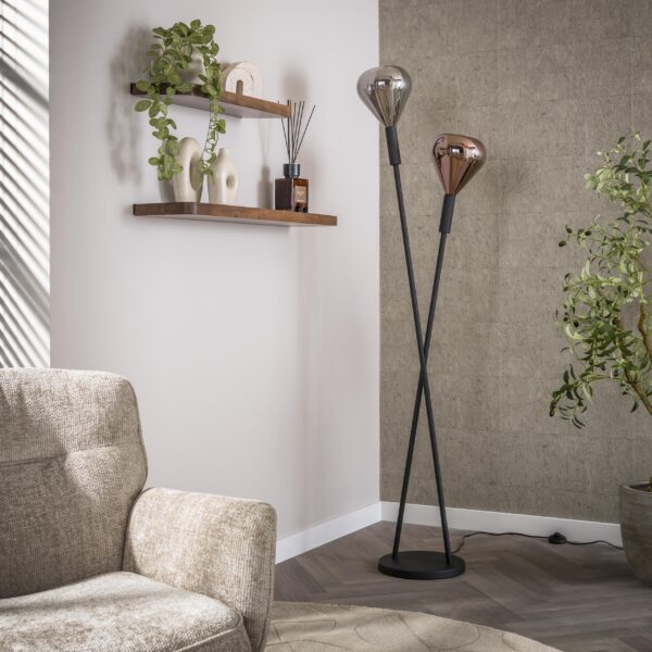 Hoyz Collection - Vloerlamp Wings 2-lichts - Zwart
