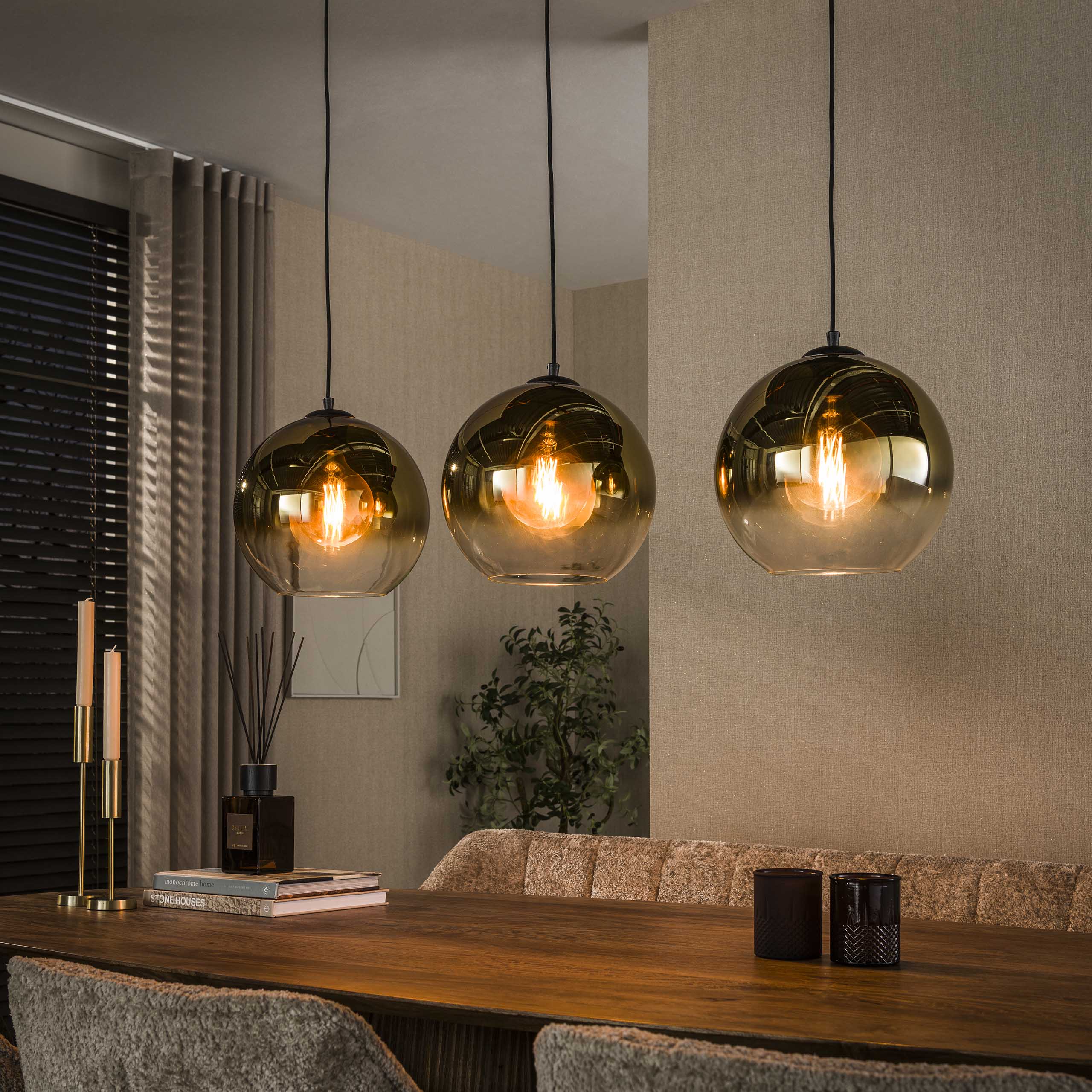 Hoyz Collection - Hanglamp Bubble - Goud - 29x115x150 cm