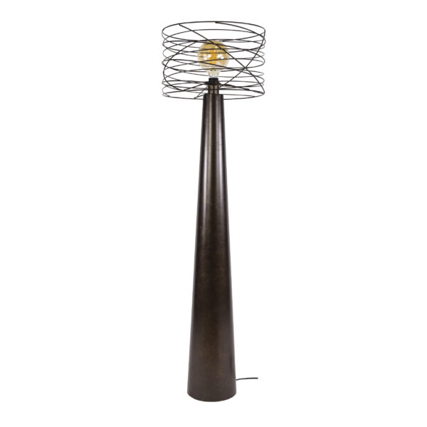 Hoyz Collection - Vloerlamp Curl - Bruin - 40x40x145 cm