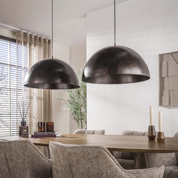 Hoyz Collection - Hanglamp Dome 2-lichts Ø60cm - Urban Bruin
